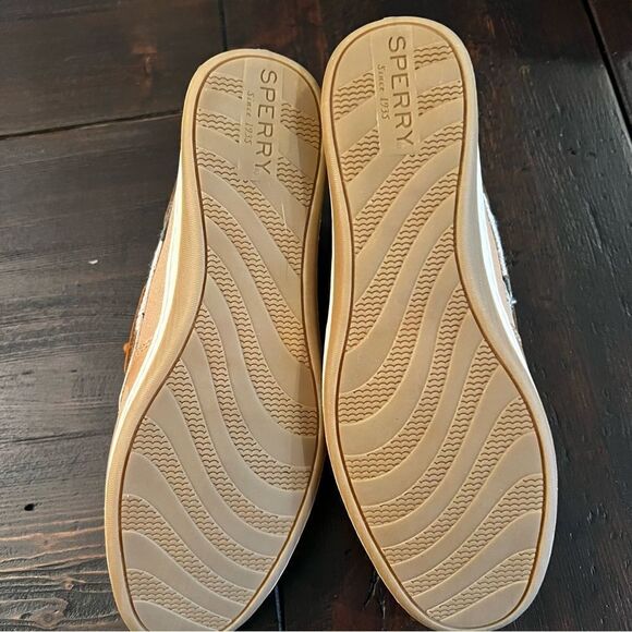 SPERRY Top-sider NEW Leather Tan and Gray size 7.5M - Picture 4 of 8